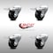 Service Caster 3.5 Inch SS Soft Rubber Swivel Bolt Hole Caster Set with Total Lock Brake SCC SCC-SSBHTTL20S3514-SRS-4 - alternate 5